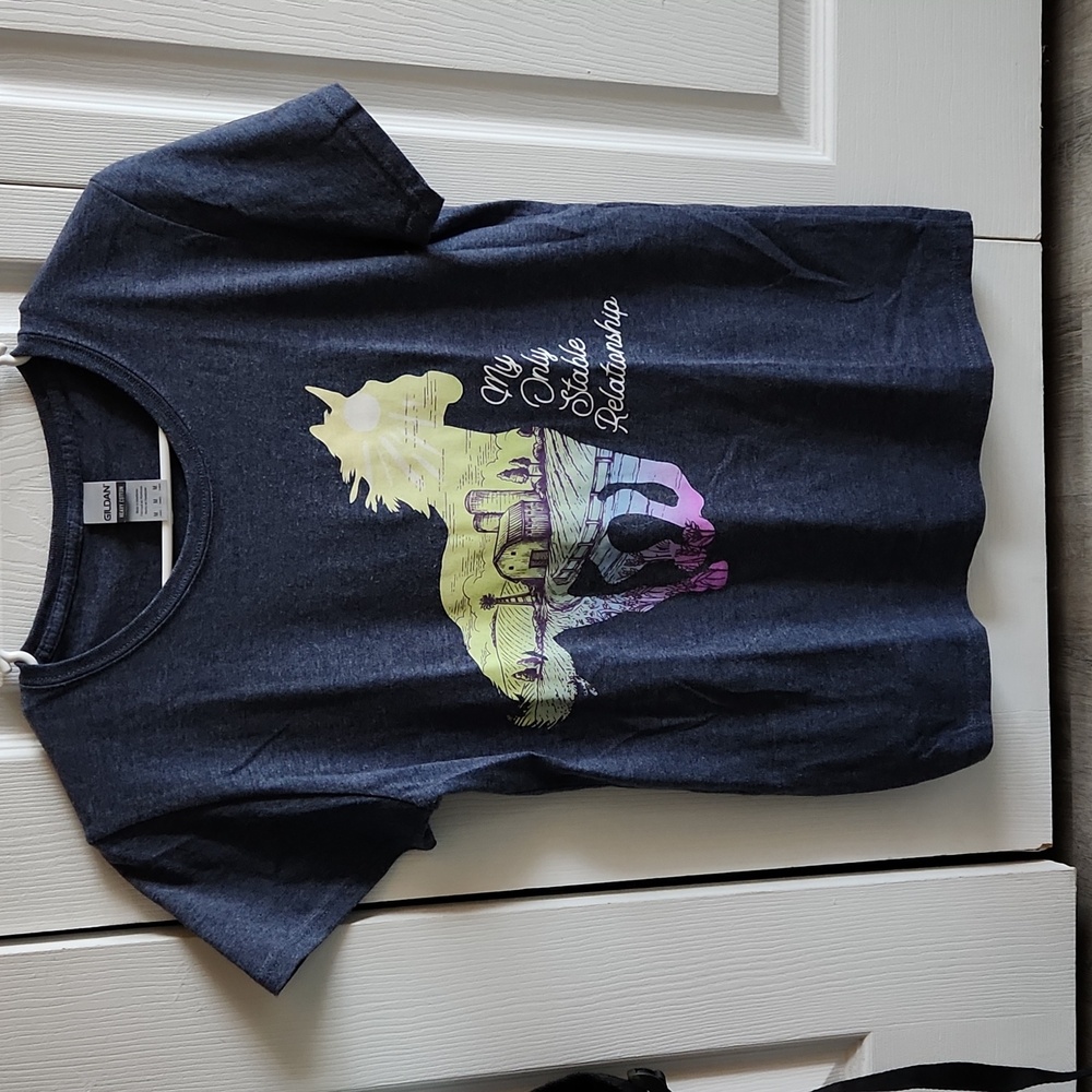 Dark blue Gildan womans Medium t shirt